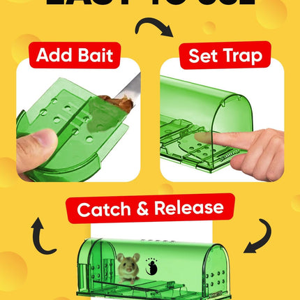 Humane Mouse Traps, No Kill Rodent Trap for Home and Garden – image 5