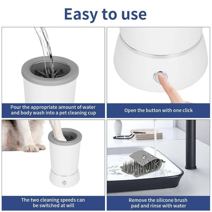 Dog Paw Cleaner Automatic, Rechargeable Dog Paw Washer with 360 Silicone Brushes – image 10