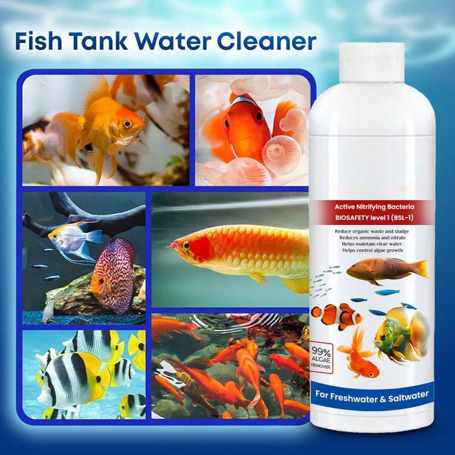 Fish Tank Cleaner Liquid 3 Pack, Aquarium Water Clarifier