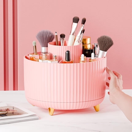 Rotating Makeup Organizer, 360 Cosmetic Organizer with 5 Compartments – image 2