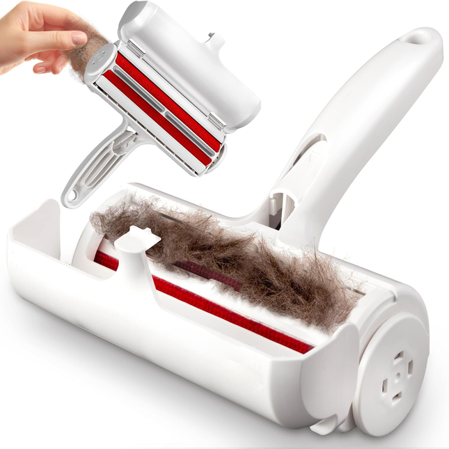 Reusable Lint Roller for Pet Hair, Electrostatic Pet Hair Remover Tool, Pet Hair Remover for Furniture and Car