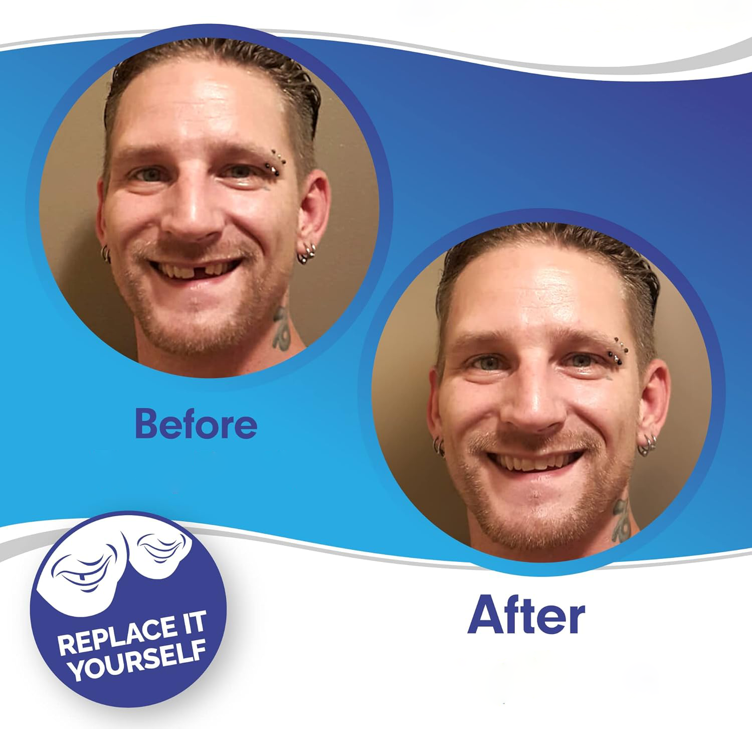 Tuzwa Clip-On Veneers – Natural-Looking Removable Cosmetic Teeth Cover for Temporary Smile Enhancement