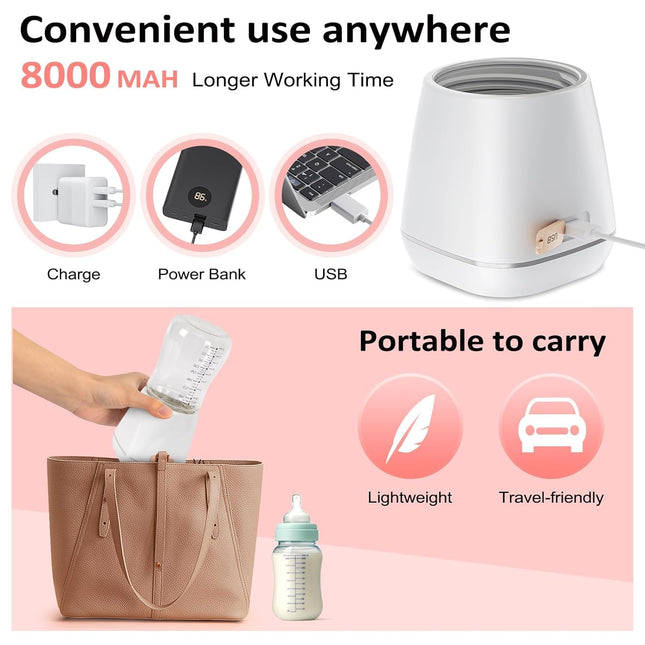 Portable Bottle Warmer for Baby Milk, Travel Bottle Warmer (2)