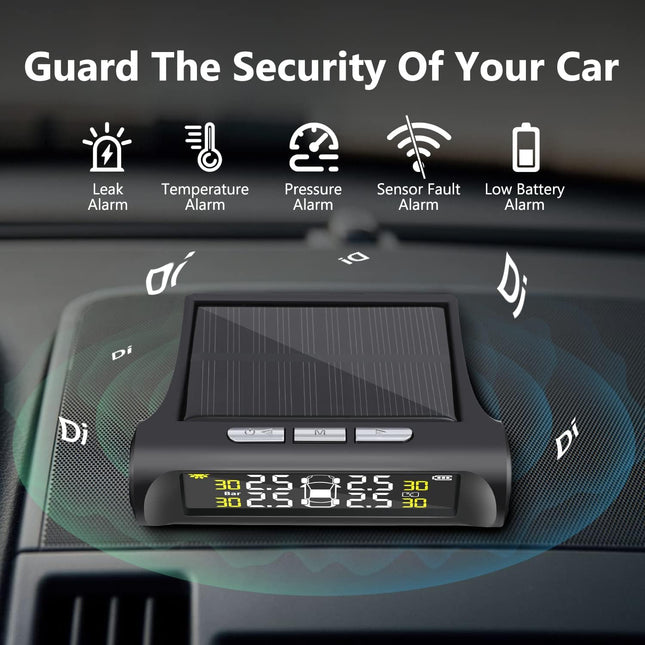 TPMS Sensor Kit, Solar and USB Charging