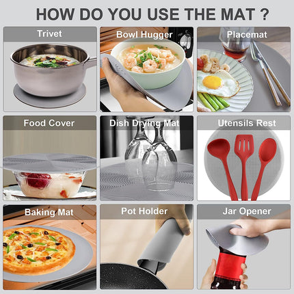 Microwave Food Cover, Silicone Trivet