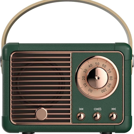 Bluetooth Speakers Retro, Portable Speaker with Microphone and AUX