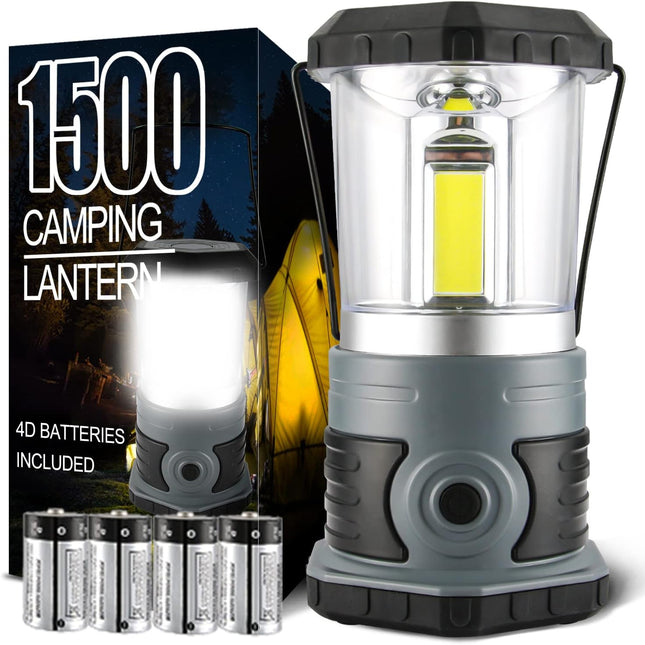LED Camping Lanterns, Battery Powered Lantern with Hook and Handle, Camping Light for Emergency Use