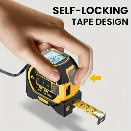 Laser Tape Measure, Digital Measuring Tape with Retractable Steel Tape and Data Storage