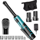 Electric Ratchet Wrench 3/8 Inch, Power Ratchet with 2 Batteries and LED Light, Battery Ratchet for Auto Repair