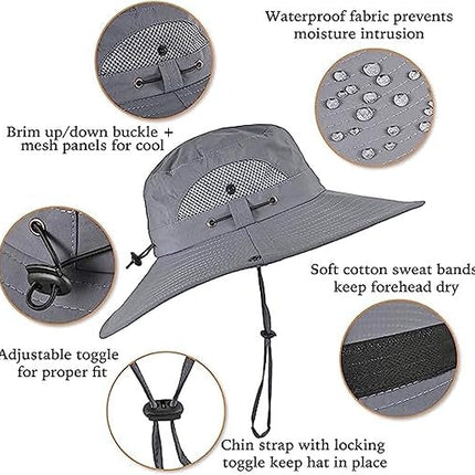 Mens Bucket Hat with Fan, Sun Protection Hat for Men – image 12