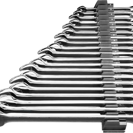 Wrench Holder Organizer, modular toolbox wrench rack for up to 40 wrenches, 6mm to 38mm, black plastic