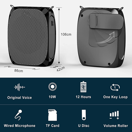 Portable Voice Amplifier for Teachers and Elderly, Personal Voice Amplifier with Headset Microphone – image 8