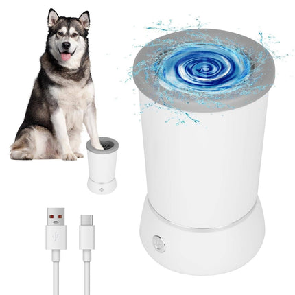 Dog Paw Cleaner Automatic, Rechargeable Dog Paw Washer with 360 Silicone Brushes, Dog Foot Cleaner for Home and Travel