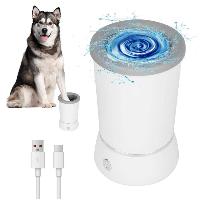 Dog Paw Cleaner Automatic, Rechargeable Dog Paw Washer with 360 Silicone Brushes, Dog Foot Cleaner for Home and Travel
