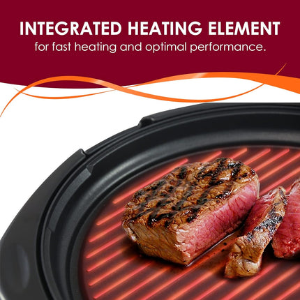BBQ Grill for Indoor Use, Smokeless Electric Grill with Adjustable Thermostat – image 6
