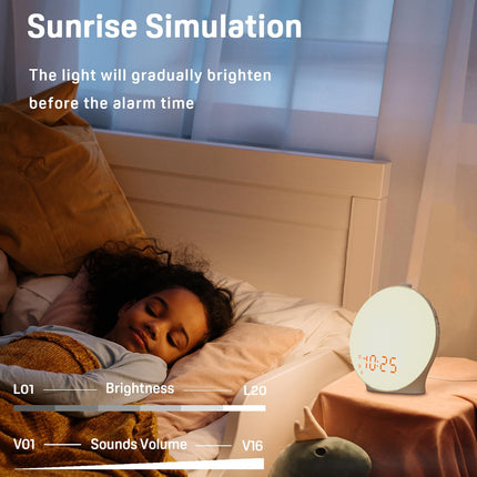 Dual Alarms and 7 Colour Night Light, Digital Alarm Clock with FM Radio – image 5