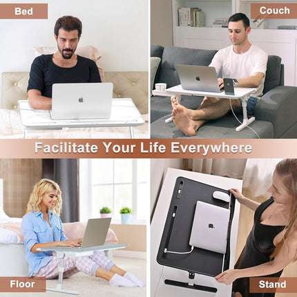 Adjustable Laptop Stand for Bed, Foldable Bed Desk with Tilt Angle – image 5