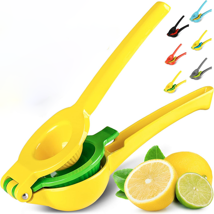 Lemon Squeezer, Handheld Citrus Juicer, Manual Juicer for Lemons and Limes, Aluminum Lemon Press with Seed Strainer