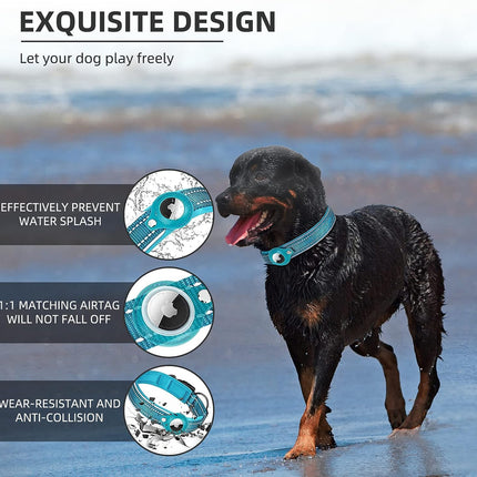 Nylon Dog Collar with Tracker Tag Holder, Reflective Dog Collar for Small and Large Dogs – image 4