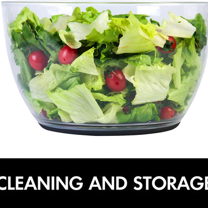 Large Salad Spinner, One Handed Lettuce Spinner with 6.3 Qt Bowl and Basket