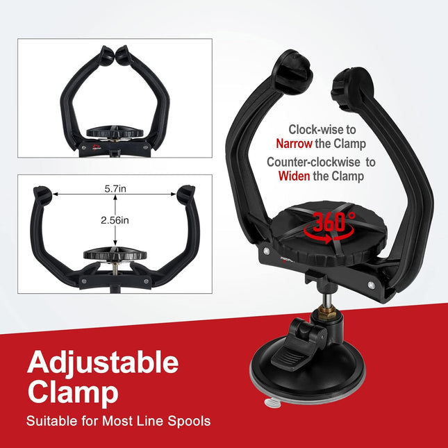 Fishing Line Spooler with Suction Cup, Spinning Reel Spooler