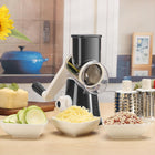 Cheese Graters for Kitchen, Manual Rotary Cheese Grater with Suction Base, Vegetable Shredder and Parmesan Grater