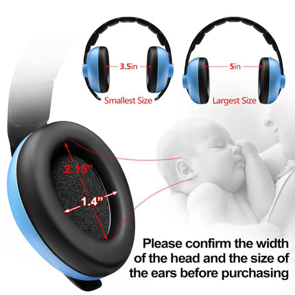 Infant Ear Muffs Noise Reduction, Baby Ear Protection Muffs for 3 to 36 Months (2)