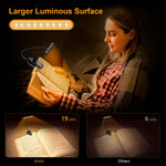 Tuzwa Rechargeable Book Light – USB-C Reading Light with 5 Brightness Levels, 3 Color Temperatures & 1200mAh Battery