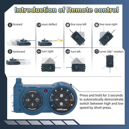 RC Tank for Kids, Military Tank Toy with Sound and Recoil Effects – image 11