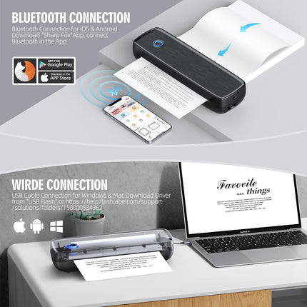 Thermal Printer, Bluetooth Wireless Printer for Phone and Laptop – image 9