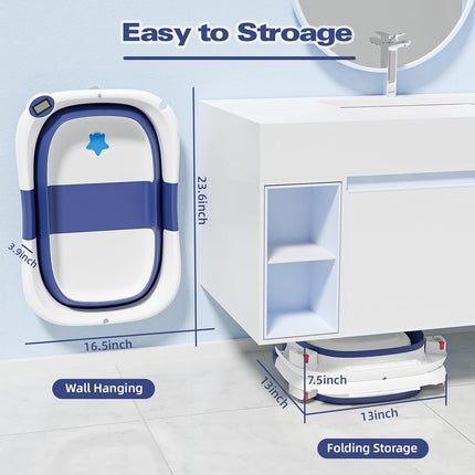 Baby Bath Tub Foldable, Space Saving Baby Bathtub for 0 to 6 Years – image 6