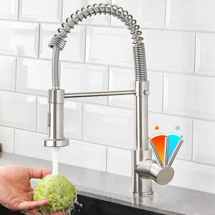 Kitchen Faucet with Pull Down Sprayer, Kitchen Sink Faucet 360 Rotation