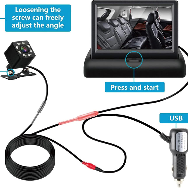 Baby Monitor Camera for Car, Wireless Infant Car Camera with Night Vision