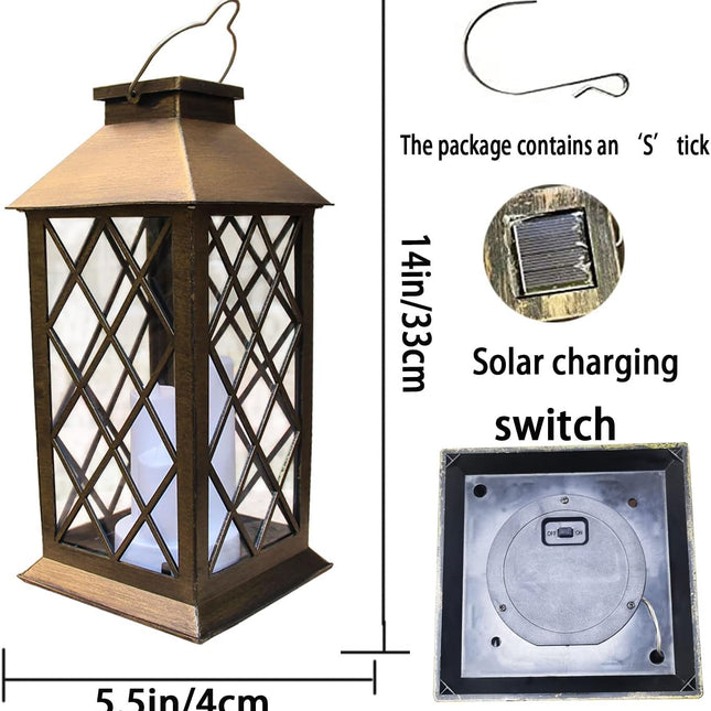 Solar Lanterns Outdoor Hanging, Waterproof Solar Garden Light