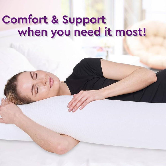 Pregnancy Pillow for Side Sleepers, Shredded Memory Foam Pillow for Spinal Alignment