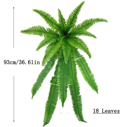Fake Plants and Fake Fern, UV Resistant Artificial Boston Fern and Faux Fern in 3 Sizes
