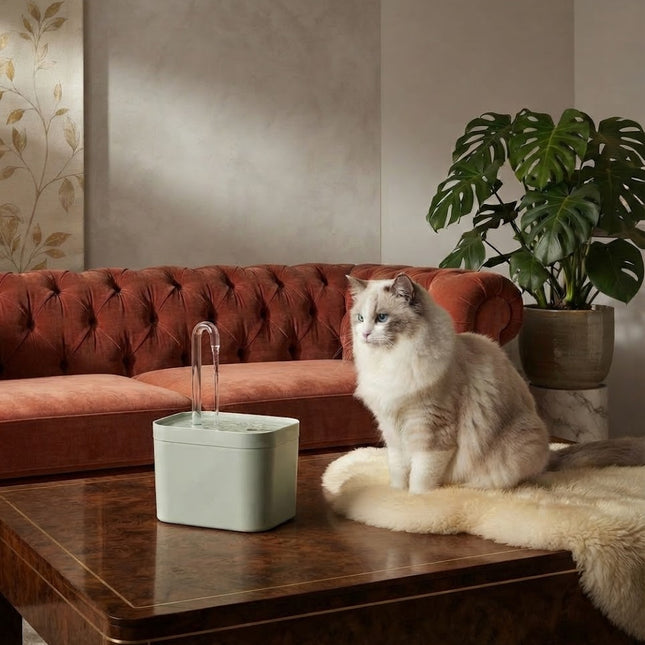 Cat Water Fountain, Dog Water Fountain with 3 Flow Modes, Automatic Pet Water Dispenser for Cats and Dogs