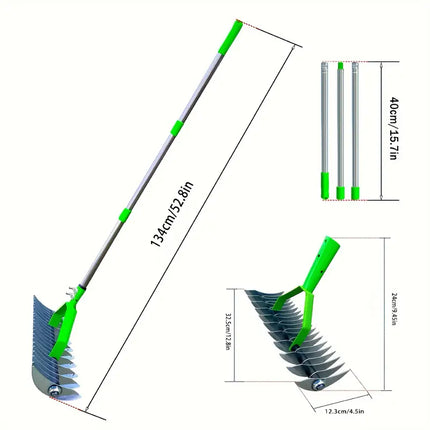 Dethatching Rake for Lawn, Manual Lawn Dethatcher