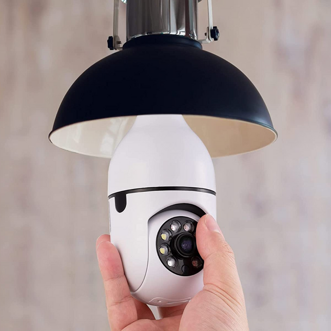 Home Security Camera, Light Bulb Camera with 1080P Night Vision, Wireless Security Camera for Indoor and Outdoor Use