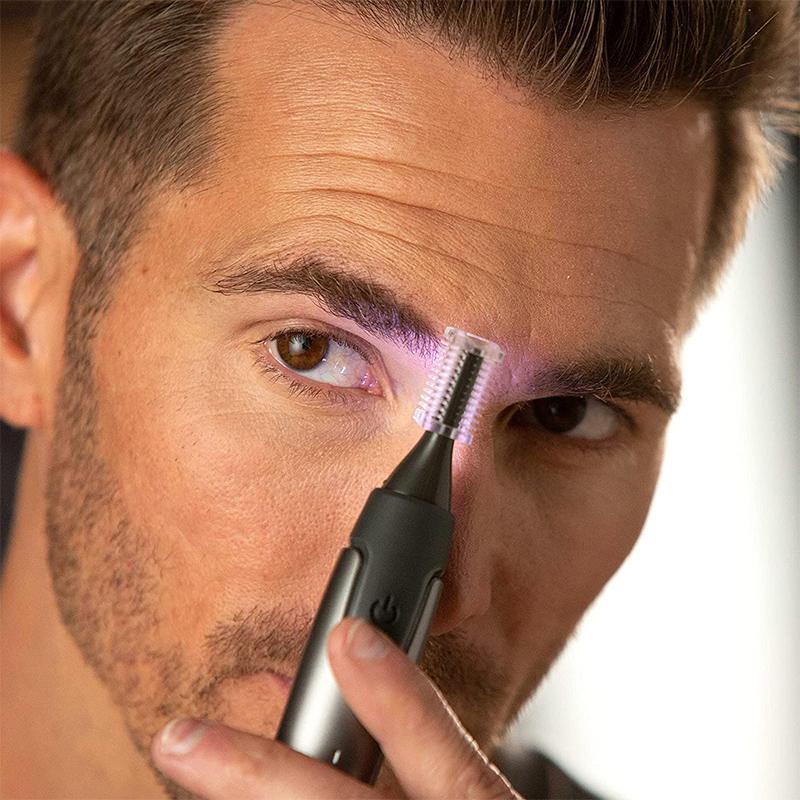 Tuzwa Precision Grooming Trimmer – Cordless Nose, Ear, Eyebrow, Beard & Mustache Detail Trimmer with Stainless Steel Blade & LED Light
