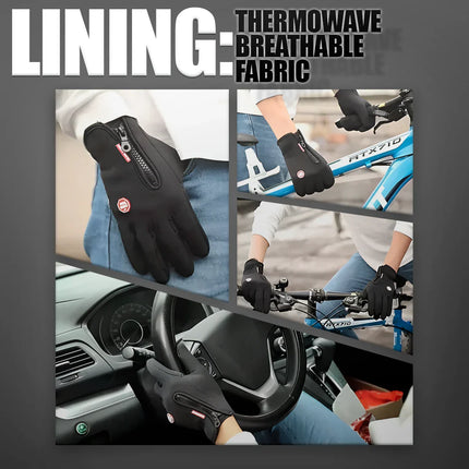 Waterproof Winter Gloves for Men and Women, Touchscreen Thermal Insulated Windproof Ski Gloves, S to XL