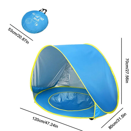 Beach Tent for Baby with Inner Pool, Pop Up Beach Tent with UV Sun Shelter and Waterproof Floor – image 8