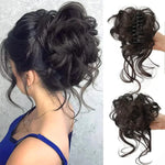 Tuzwa Curly Hair Bun Extension – Clip-In Synthetic Messy Bun Hairpiece, Natural-Look Volume, Multiple Colors