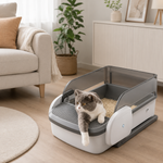 Tuzwa Smart self cleaning cat litter box | Self-Cleaning Large Capacity Cat Toilet with Odor Control for Multi-Cat Homes