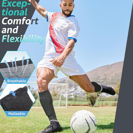 Soccer Shin Guards for Men Women and Youth, Lightweight Football Shin Pads