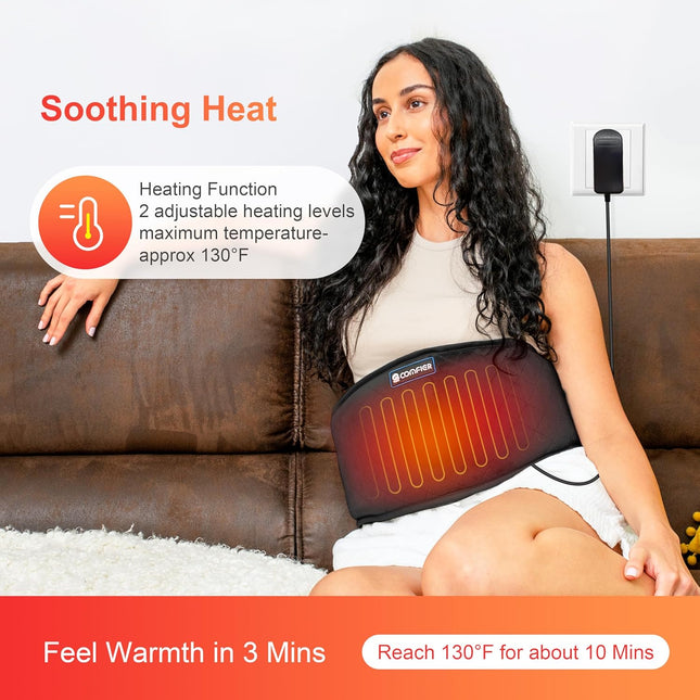 Wrap Around Heating Pad for Lower Back, Quad Massage Motors
