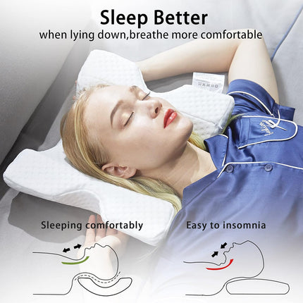 Arm Pillow for Couples, U Shaped Pillow with Memory Foam Core for Sleeping Without Arm Numbness