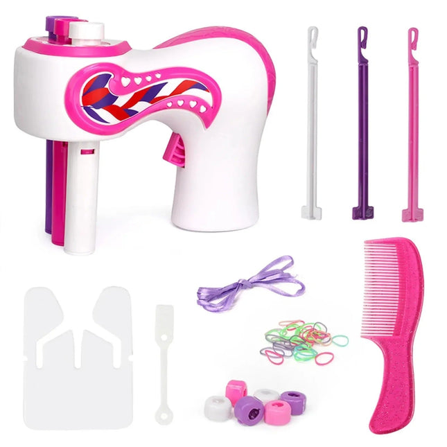 Automatic Hair Braider Machine, Electric Hair Braiding Tool with 38 Piece Kit, Hair Braiding Accessories and Bands
