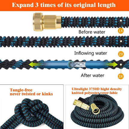 Garden Hose 50 ft Expandable, Flexible Water Hose with Brass Fittings – image 6