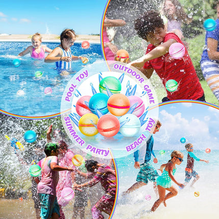 Reusable Water Balloons 8 Pack, Self Sealing Water Fight Balloons – image 6